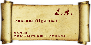 Luncanu Algernon névjegykártya